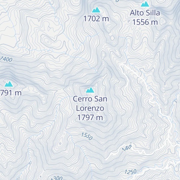 Map of Cerro San Lorenzo