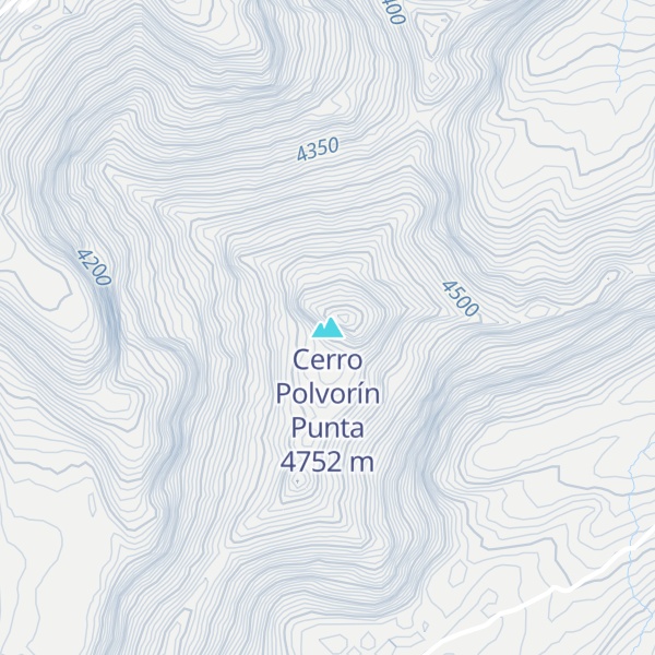 Map of Cerro Polvorín Punta