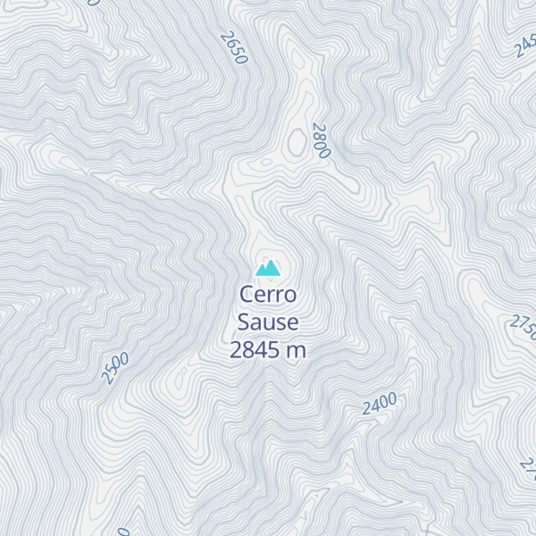 Map of Cerro Sause