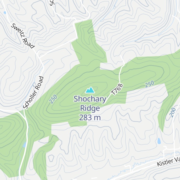 Map of Shochary Ridge
