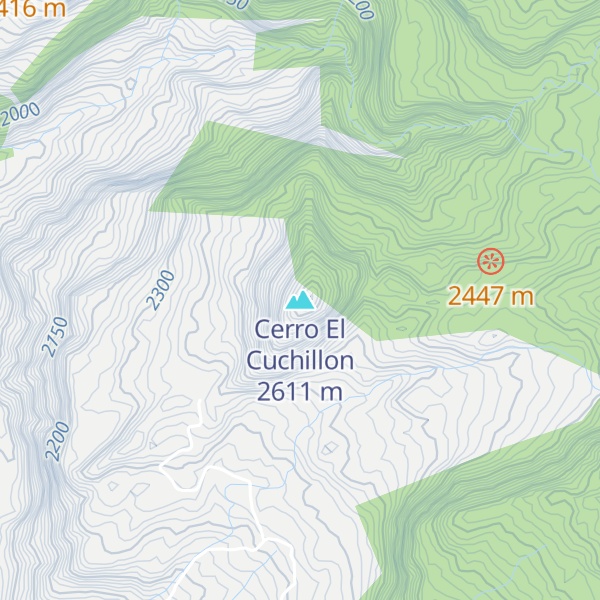 Map of Cerro El Cuchillon