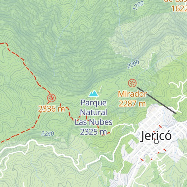 Map of Parque Natural Las Nubes