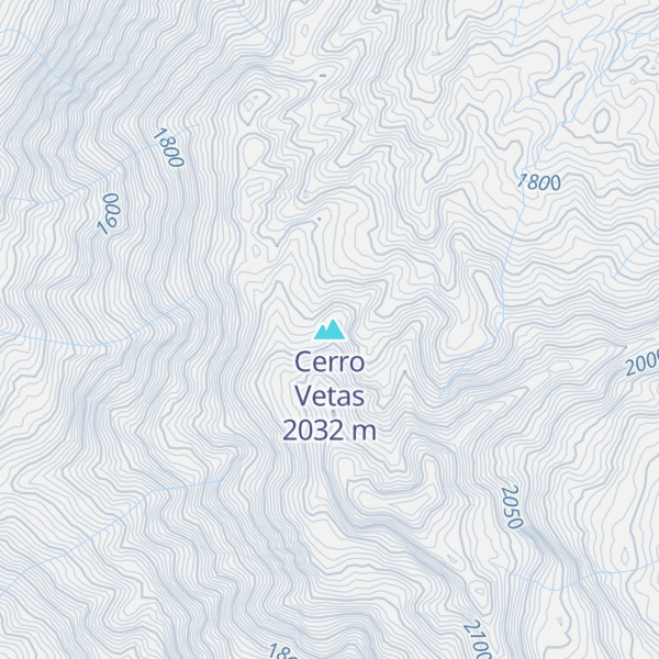 Map of Cerro Vetas
