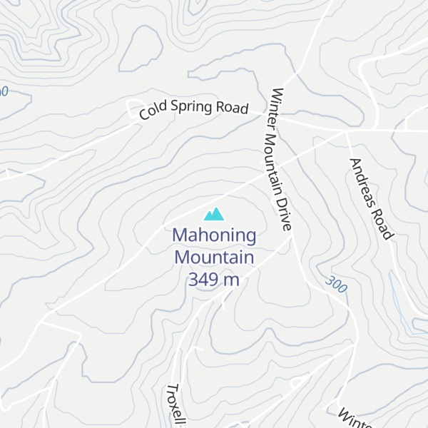Map of Mahoning Mountain