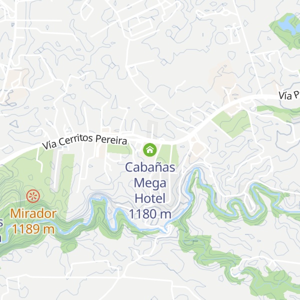 Map of Cabañas Mega Hotel