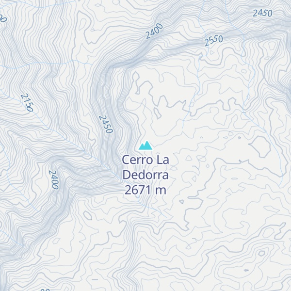 Map of Cerro La Dedorra