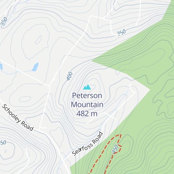 Map of Peterson Mountain