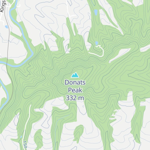 Map of Donats Peak