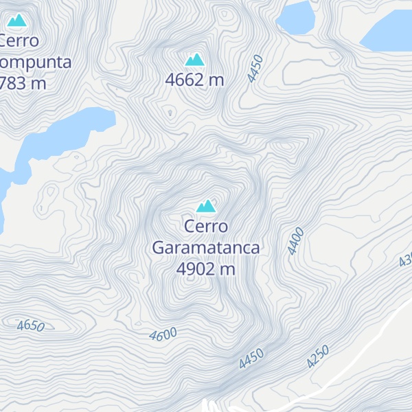 Map of Cerro Garamatanca