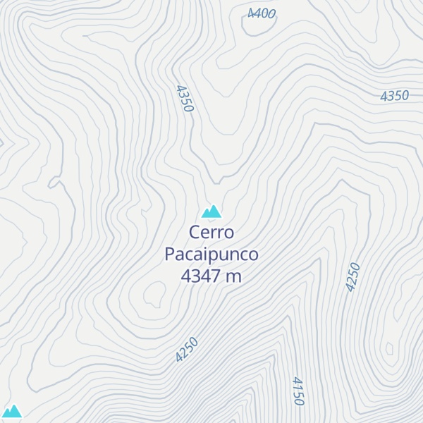 Map of Cerro Pacaipunco