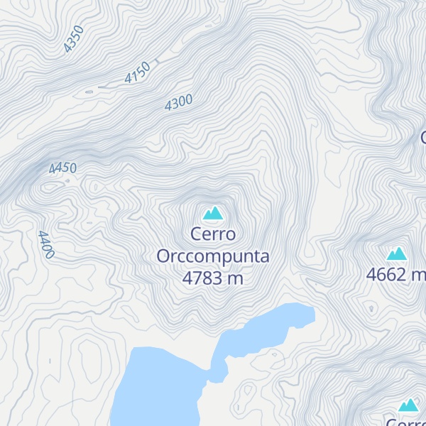 Map of Cerro Orccompunta