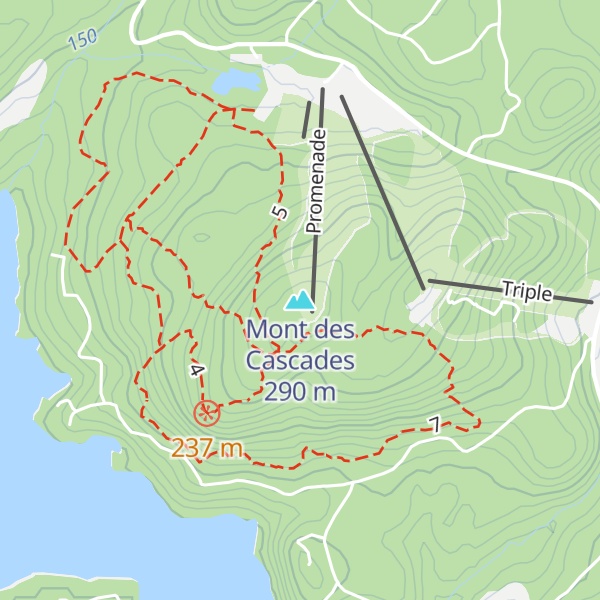 Map of Mont des Cascades