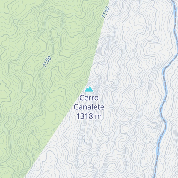 Map of Cerro Canalete