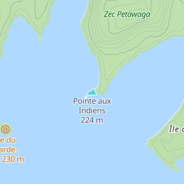 Map of Pointe aux Indiens