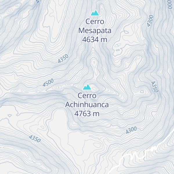 Map of Cerro Achinhuanca