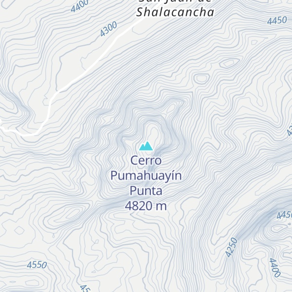 Map of Cerro Pumahuayín Punta