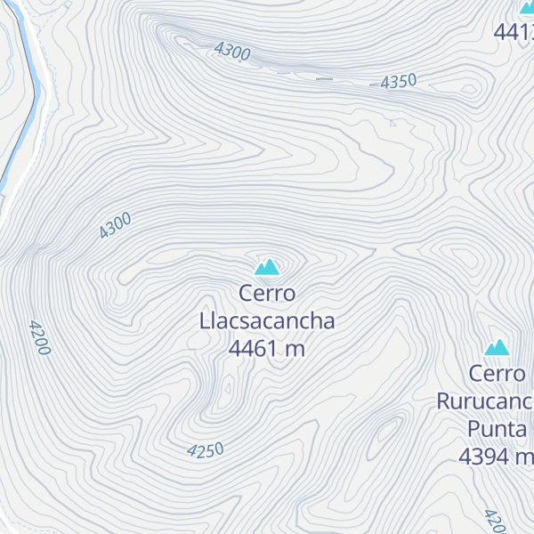 Map of Cerro Llacsacancha