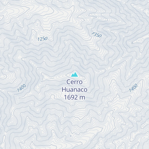 Map of Cerro Huanaco