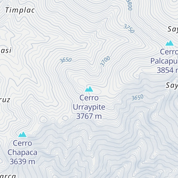 Map of Cerro Urraypite
