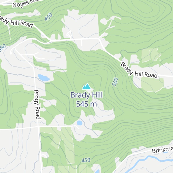 Map of Brady Hill