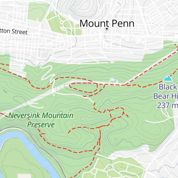 Map of Neversink Mountain