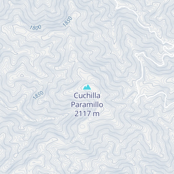 Map of Cuchilla Paramillo