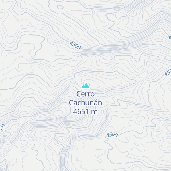Map of Cerro Cachunán