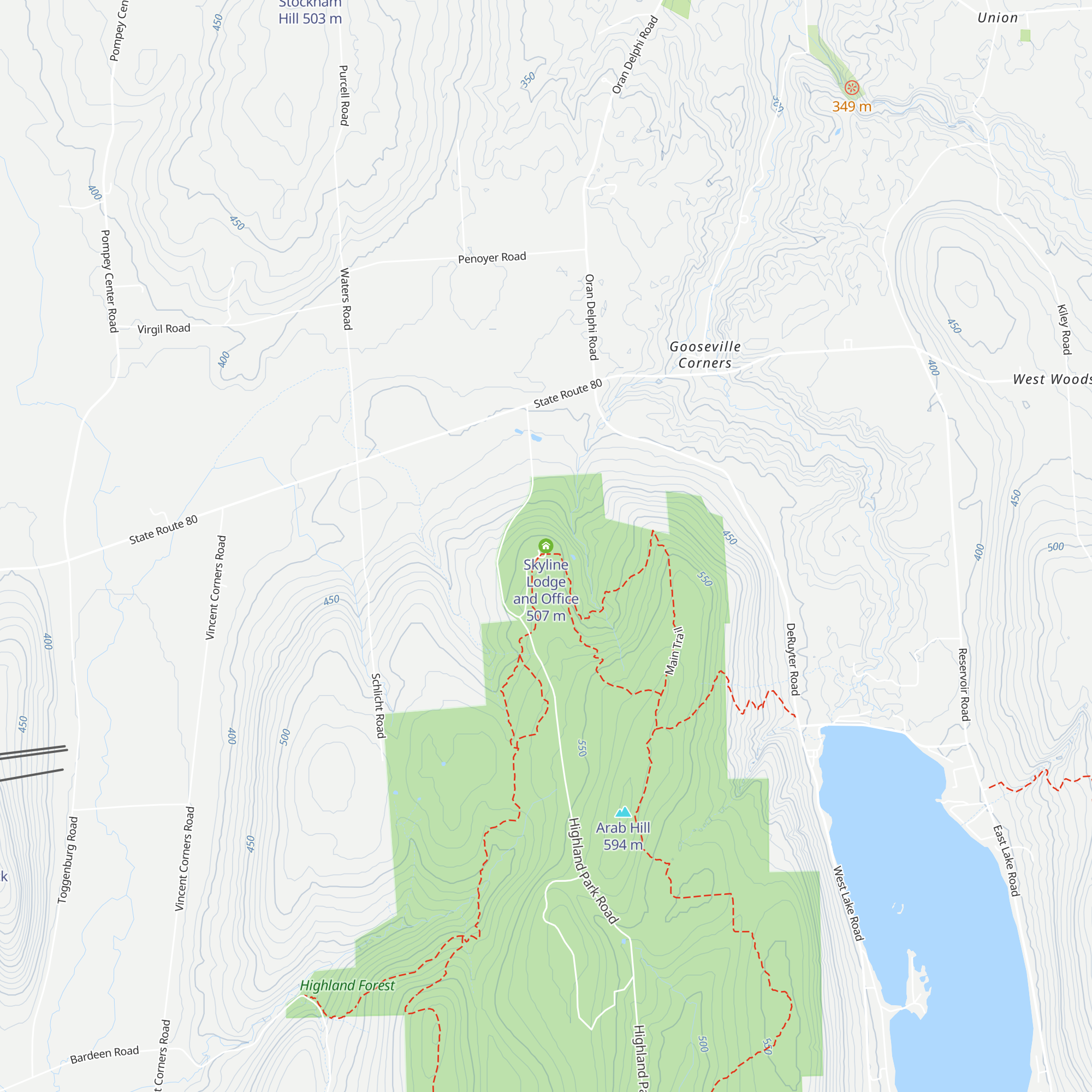 Skyline Lodge and Office map