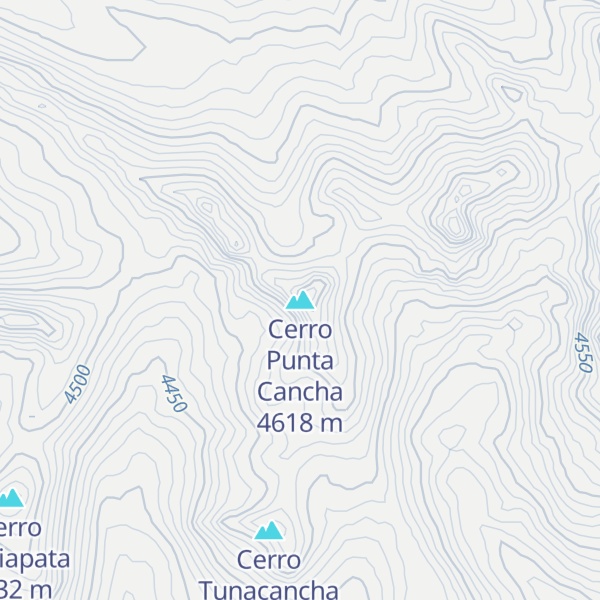 Map of Cerro Punta Cancha
