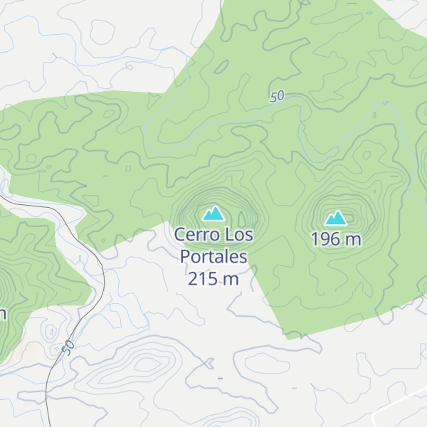 Map of Cerro Los Portales