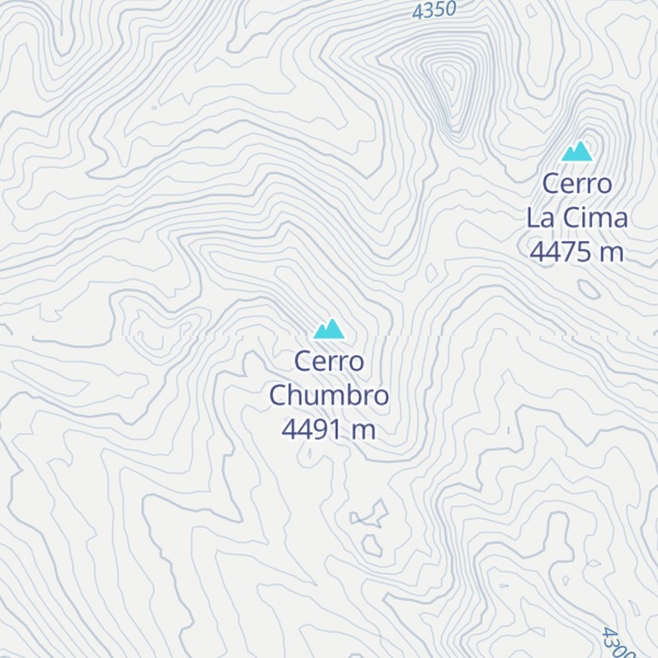 Map of Cerro Chumbro