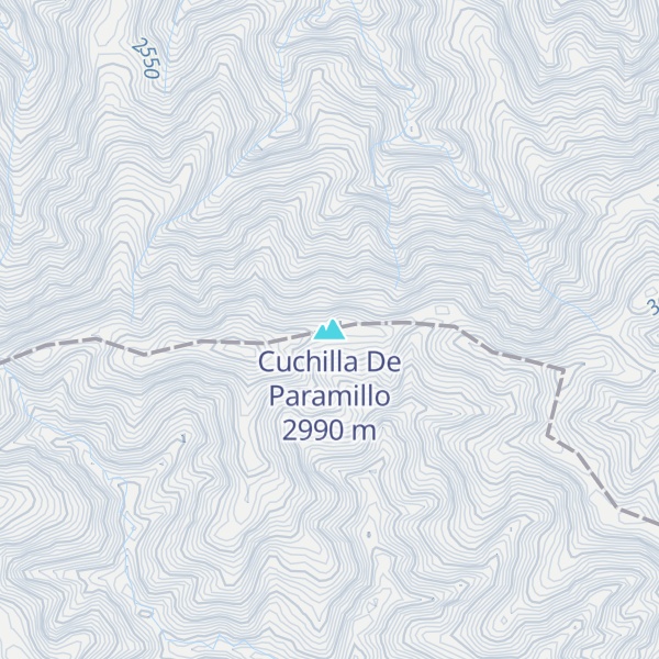 Map of Cuchilla De Paramillo