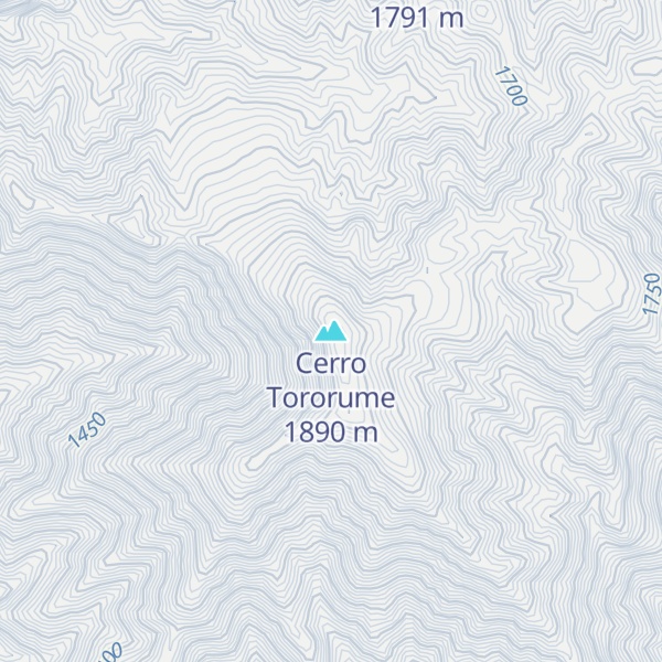 Map of Cerro Tororume
