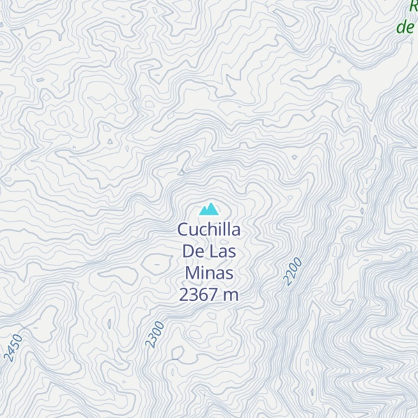 Map of Cuchilla De Las Minas