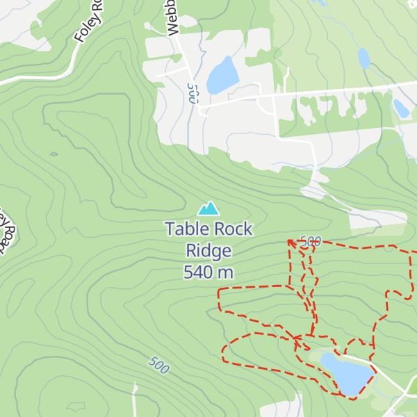 Map of Table Rock Ridge