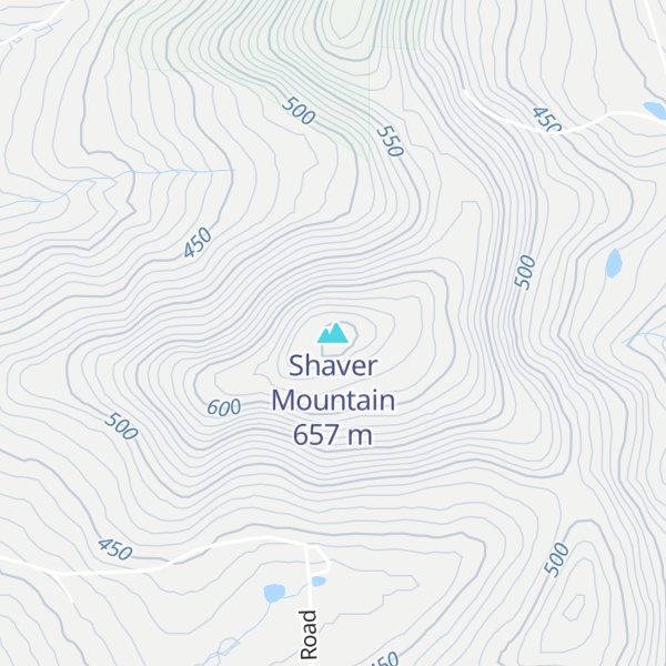 Map of Shaver Mountain