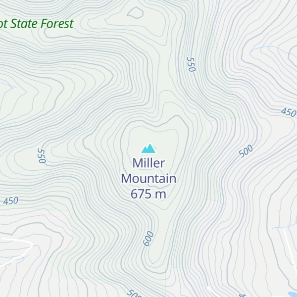 Map of Miller Mountain