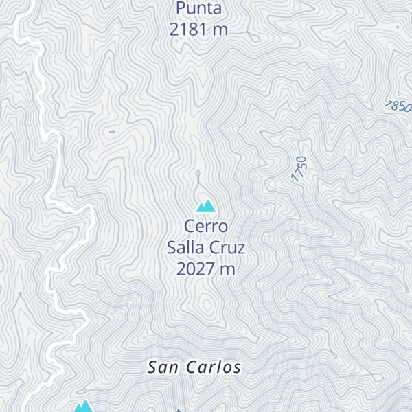 Map of Cerro Salla Cruz