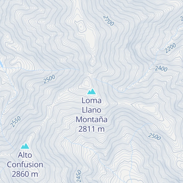 Map of Loma Llano Montaña
