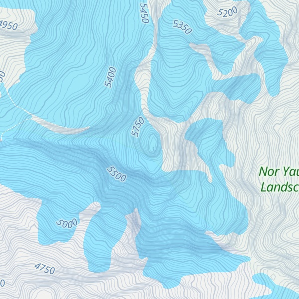 Map of Nevado Ticlla