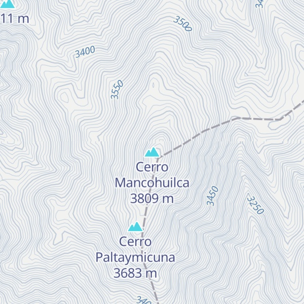 Map of Cerro Mancohuilca