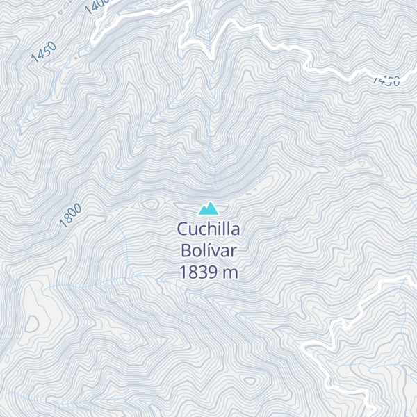 Map of Cuchilla Bolívar