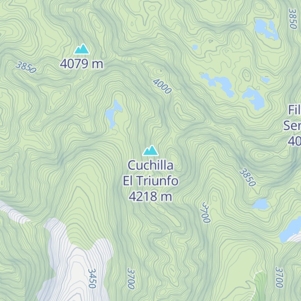 Map of Cuchilla El Triunfo