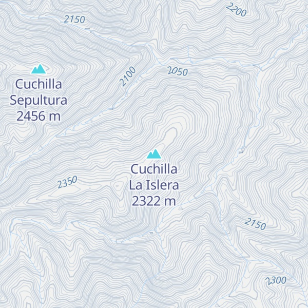Map of Cuchilla La Islera