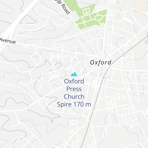 Map of Oxford Press Church Spire