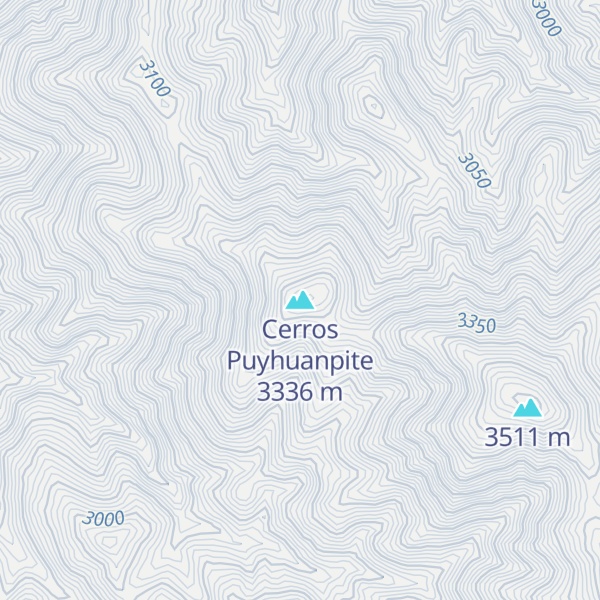 Map of Cerros Puyhuanpite