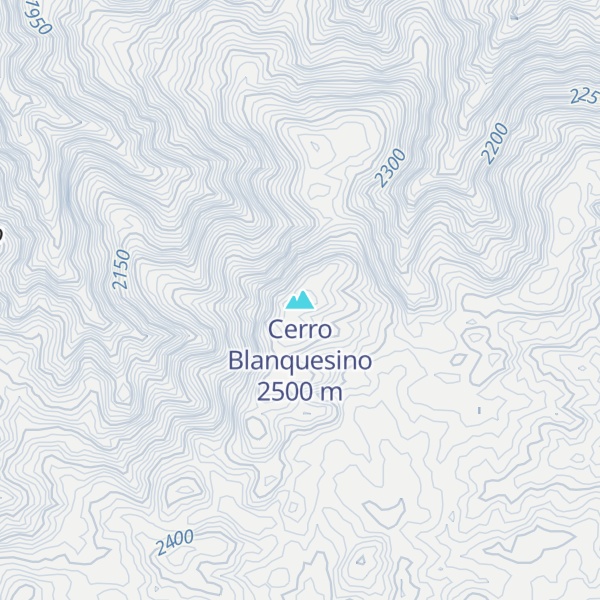 Map of Cerro Blanquesino