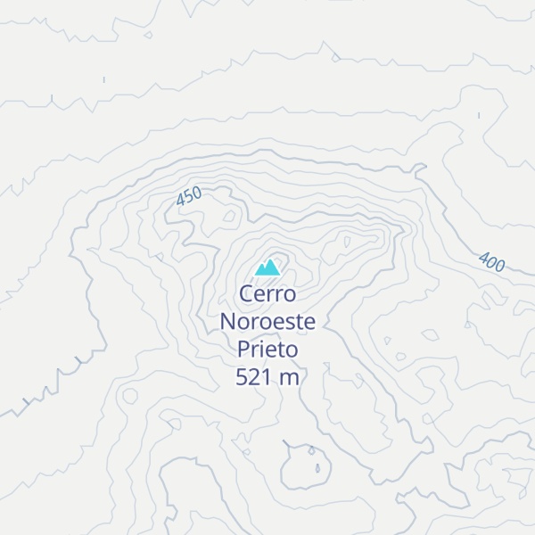 Map of Cerro Noroeste Prieto