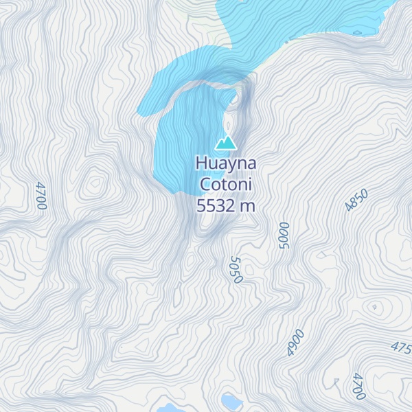 Map of Nevado Huayna