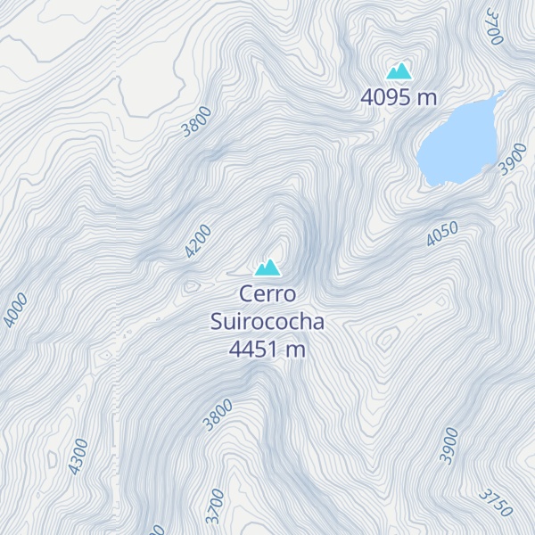 Map of Cerro Suirococha